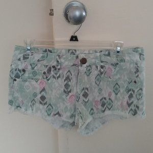 American Eagle Ikat Print Jean Shorts